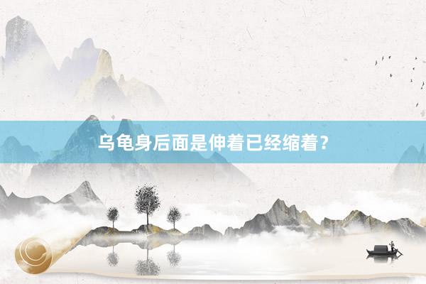 乌龟身后面是伸着已经缩着？